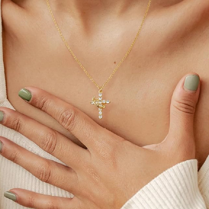 Crown On Cross Christian Necklace