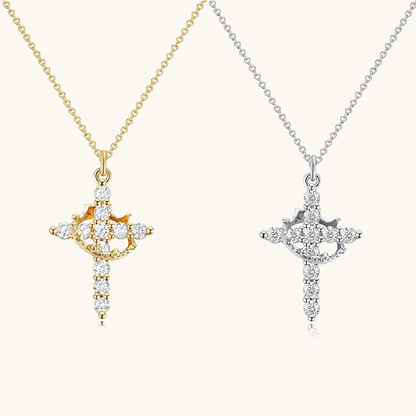 Crown On Cross Christian Necklace
