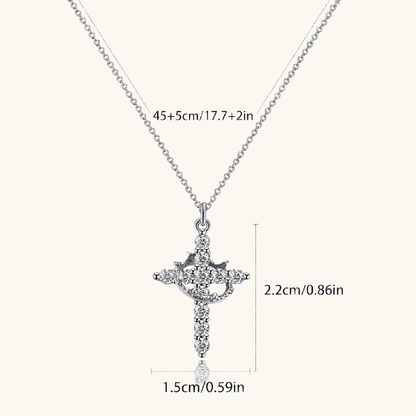 Crown On Cross Christian Necklace