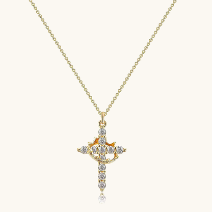 Crown On Cross Christian Necklace